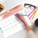 6 x 2026-2027 Wall Calendar - Includes January 2026 to June 2027, 18-Month Paper Wall Calendar 11 x 8.5 Inches.Thick Paper with Julian Dates and Block for New Year and Christmas Holidays To-dos  Notes (J)