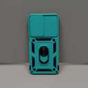 For Motorola Edge 2025 Case, with Slide Camera Cover HD Screen Protector [Military Grade Drop Tested] Magnetic Ring Holder Kickstand Protective Phone Case for Motorola Moto Edge 2025, Mint