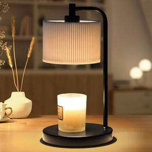 Candle Warmer Lamp with Timer, Candle Wax Warmer Candle Lamp, Room Decor Housewarming Gifts Mothers Day Gifts (Black)