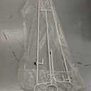 Metal Free Standing Adjustable Display Stand Scroll Easel with Chain Support, White Easel Stand for Sign, Wedding, Picture Frame. (No Installation Required)