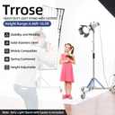 Heavy Duty Light Stand with Caster - 10.5ft/320cm Adjustable Light Stand with Stainless Steel, High Stability and Mobility Light Stand Photography for Strobe Light, Softbox, Reflector