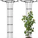 69" Tall Garden Obelisk Trellis for Climbing Plants Rustproof Metal Plant Support with Adjustable Rings, 2-Pack for Outdoor Potted Vines & Indoor Planters, 29.5L*69H inch-2Pack