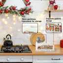 WHCHJ Christmas Gingerbread Train Kitchen Utensils Holder, Xmas Marshmallow Candy Cane Cupcake Wooden Utensil Organizer for Kitchen Decorations, Cute Christmas Desk Storage Organizer