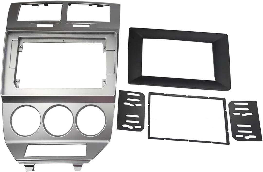 Radio Stereo Dash Installation Mount Trim Kit Compatible with Dodge Caliber 2007-2010 for 10.1" and Double Din