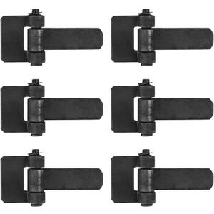 heneng 6 Pcs Weld On Trailer Hinges, 6-1/8" x 3-3/8", Heavy Duty Strap Style Long Leaf Gate Hinge, 9/32" Thick