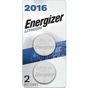Energizer 2016 Batteries (2 Pack), 3V Lithium Coin Batteries With 3-in-1 Child Shield