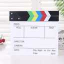 3 x Movie Film Video Clapboard irector's Cut Action Scene Clapper Board,Movie Theme Party Decorations - Black/Colorful, 11.8x10.6 inches (Acrylic Material)