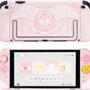 GeekShare Protective Case Set Compatible with switch 2, PC Back Plate with Silicone Joysticks Covers, Includes 2 Thumb Grips, Waterproof Protection - Star Wing Series