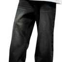 Mens Baggy Jeans Y2k Skater Vintage Plain Pants Casual Wide Leg Loose Fit Denim Hip Hop Jean (Medium)