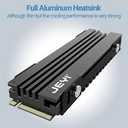 JEYI M.2 2280 SSD HeatSink Cooler, Heavy Duty Aluminum Convective Heat Sink, Passive Heat Sinks with Fins, (35℃ Decrease Max)