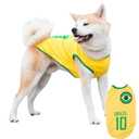 GabeFish Dog World Cup T Shirt Pets Football Jersey Sports Soccer National Team Vest Cat Summer Cool Clothes Apparel Yellow 6X-Large