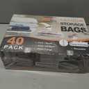 40 Pack Vacuum Storage Bags with Rechargeable Electric Air Pump, Small,Medium,Large