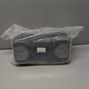 Deli Small Tool Box, 15in Plastic Toolbox with Handle,Portable Tool Box with Removable Tray and Lockable Design,Tool Storage Box for Home, Workbench and Garage Organization