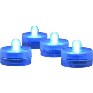 Halloween Lights Submersible LED Lights cr2032 Battery Powered Underwater Waterproof LED Tea Light for Events Wedding Centerpieces Vase Floral Xmas Holidays Home Decor Lighting(Pack of 12) (Blue)