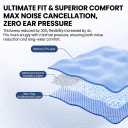 Ear Plugs for Sleeping Noise Cancelling,Ultra-Comfy Noise Reduction for Side Sleepers,56dB Reusable Silicone Earplugs for Snoring Blocking,Hearing Protection for Concerts,Shooting & Travel(White)