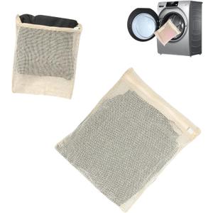 Mesh Laundry Bags Delicates: Laundry Bags Mesh Wash bags - Durable Cotton Garment Bag with Sturdy Zipper for Washing Machine Lingerie Clothes Pants Shoes & Socks Beige(3 PCS)