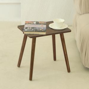 AWASEN Side Table, Small Wood End Table Living Room, Mini Bed Side Table Modern Accent Nightstand with Solid Wood for Bedroom Office Small Spaces, Rustic Brown