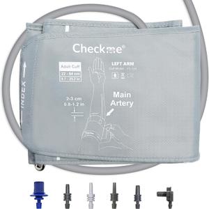 Checkme Extra Large Blood Pressure Cuff for 8.6"-25"(22-64cm), XL Automatic Cuff for Big Arms, Compatible with Most BP Monitors, Replacement Cuff for Home Use with 6 Connectors