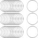 30 Pack Loose Leaf Binder Rings 3 Inch Binder Rings Metal Book Rings Heavy Duty Steel Office Book Rings for Paper Rings, Keychain Key Rings, Metal Rings for Index Cards for Home, School, and Office