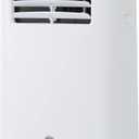 GE 5,000 BTU Portable Air Conditioner for Small Rooms up to 150 sq ft. (5,100 BTU SACC), 3-in-1 with Dehumidify, Fan and Auto Evaporation, Included Window Installation Kit, White