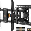 Perlegear UL-Listed Full Motion TV Wall Mount for 42-97 Inch Flat Curved TVs up to 132 lbs, 12/16" Wood Studs, TV Mount Bracket with Tool-Free Tilt, Swivel, Extension, Max VESA 600 x 400mm, PGLF15