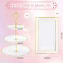 Supernal 3 Tier Cupcake Stands, 6pcs Plastic Trays, 4Pack Cupcake Dessert Stand, Party Tray Set, Cake Platters Includes 6 pcs Pastry Tray,4 pcs Round Cake Trays