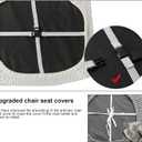 Genina Seat Covers for Dining Room Chair Seat Slipcovers Kitchen Chair Covers (White, 2 Pcs)