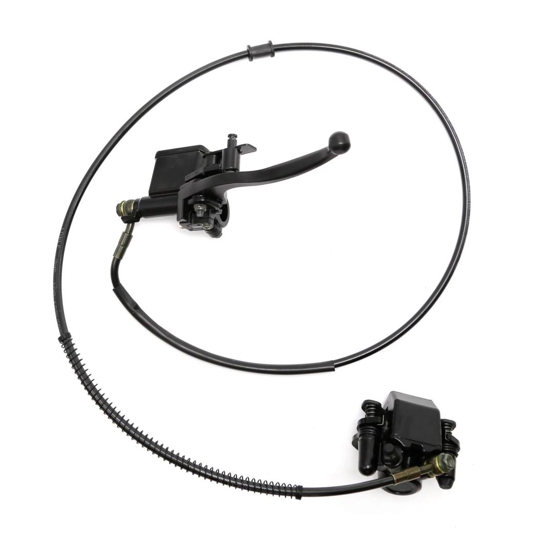 Aynaxcol Left Hydraulic Brake Master Caliper Rear Hand Hydraulic Disc Brake Assembly Replacement for 50cc 90cc 110ccc 125cc Chinese Taotao Roketa Sunl GoKart Dune Buggy Quad ATV Dirt Mini Bike