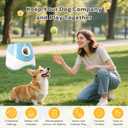 Automatic Ball Launcher for Dogs: 2" Mini Tennis Ball Thrower with 3 Distance Settings,Interactive Puppy Pet Ball Indoor Thrower Fetch Machine for Small to Medium Dogs,Blue