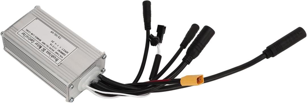 Kadimendium Bike Mode Controller, Groove Shell 17A Good Heat Dissipation Aluminum Alloy 24V 36V 48V Brushless Controller for Bike Repairing