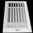 18" X 10" 3-Way AIR Supply Grille - Vent Cover & Diffuser - Flat Stamped Face - White [Outer Dimensions: 19.75"w X 11.75"h]