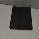 Case for iPad Air 11 inch M3/M2(2025/2024), iPad Air 5th/4th Generation (2022/2020) 10.9 inch with 2-in-1 Sliding Detachable Clear Cover, Protective Soft TPU Frame, Auto Wake/Sleep(Black)