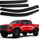 Canvcle Window Visors Rain Guards for 2023-2025 2026 Chevrolet/Chevy Colorado/GMC Canyon Crew Cab Accessories, Outside-Mount Tape-On Side Window Wind Deflectors Vent Visors Shades Rainproof 4PCS