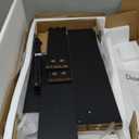 ChooChoo Side Table Living Room, Narrow End Table with Drawer and Shelf, 3-Tier Sofa End Table for Small Space, Black