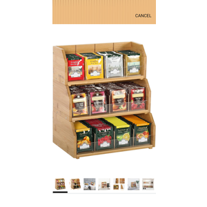 3 Layer Stackable Bamboo Tea Bag Organizer Storage Holder for Tea Bags Wood Tea Box Containers Tea Rack Teabag Station Stand for Cabinet Countertop Office(Patented Design), 12.2"L x 7.5"W x 13.8"H