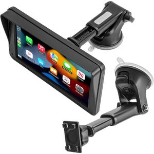 Replacement Suction Cup Car Mount for CarPlay Screen with Quick Extension Arm, Compatible  Portable Car Play Screens, Adjustable Dashboard Windshield in-Car Monitor