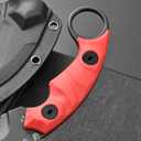 C1691N Fixed Blade Knife,D2 Steel Nylon Fiberglass Handle Outdoor Claw Knife for Survival, Hiking, Camping with Kydex Sheaths(Red)