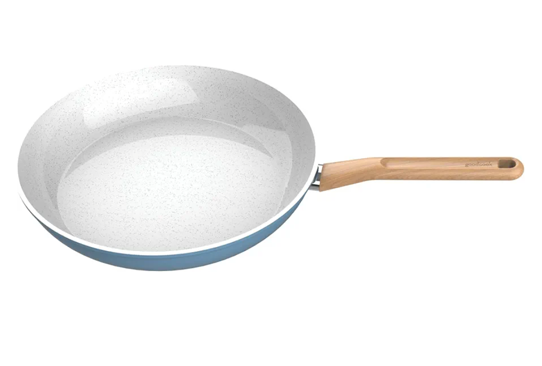 nfused 12” Fry Pan, Light Blue – Induction Cookware, Nonstick Cooking Pan, Frying Pan Skillet for Eggs, Meats, Vegetables, Sauces, Warming Tortillas