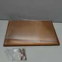 Clear Acrylic Football Display Case with Wood Base & Tee, Memorabilia Stand Cube Holder, Dust Protection Transparent Storage Box for Single Ball Souvenir Football Collections