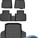Floor Mats & Cargo Liner for 2018-2022 Honda Accord & Honda Accord Hybrid, All Weather Automotive TPE Floor Liners Set Anti-Slip Waterproof Accessories (Car Mats+Trunk Mat) Black