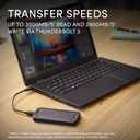 SANDISK Professional 2TB PRO-G40 SSD - Up to 2700MB/s, Thunderbolt 3 (40Gbps), USB-C (10Gbps), IP68 dust/Water Resistance, External Solid State Drive - SDPS31H-002T-GBCND