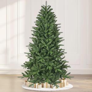 MAKEATREE 6ft Unlit Artificial Christmas Tree, Premium PE/PVC Tips, Hinged Xmas Tree for Outdoor & Indoor, Green