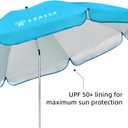 AMMSUN XL Chair Umbrella with Universal Clamp Adjustable 47 inches and 360-degree Swivel UPF 50+, Portable Clamp on Camping or Beach Chair, Stroller, Wheelchair, Golf cart, Bright Blue, 2 PACK