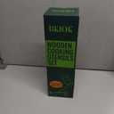 6 Pcs Wooden Cooking Spoons Set  Natural Teak Wood, Safe for Nonstick Cookware & Healthy Kitchen Utensils