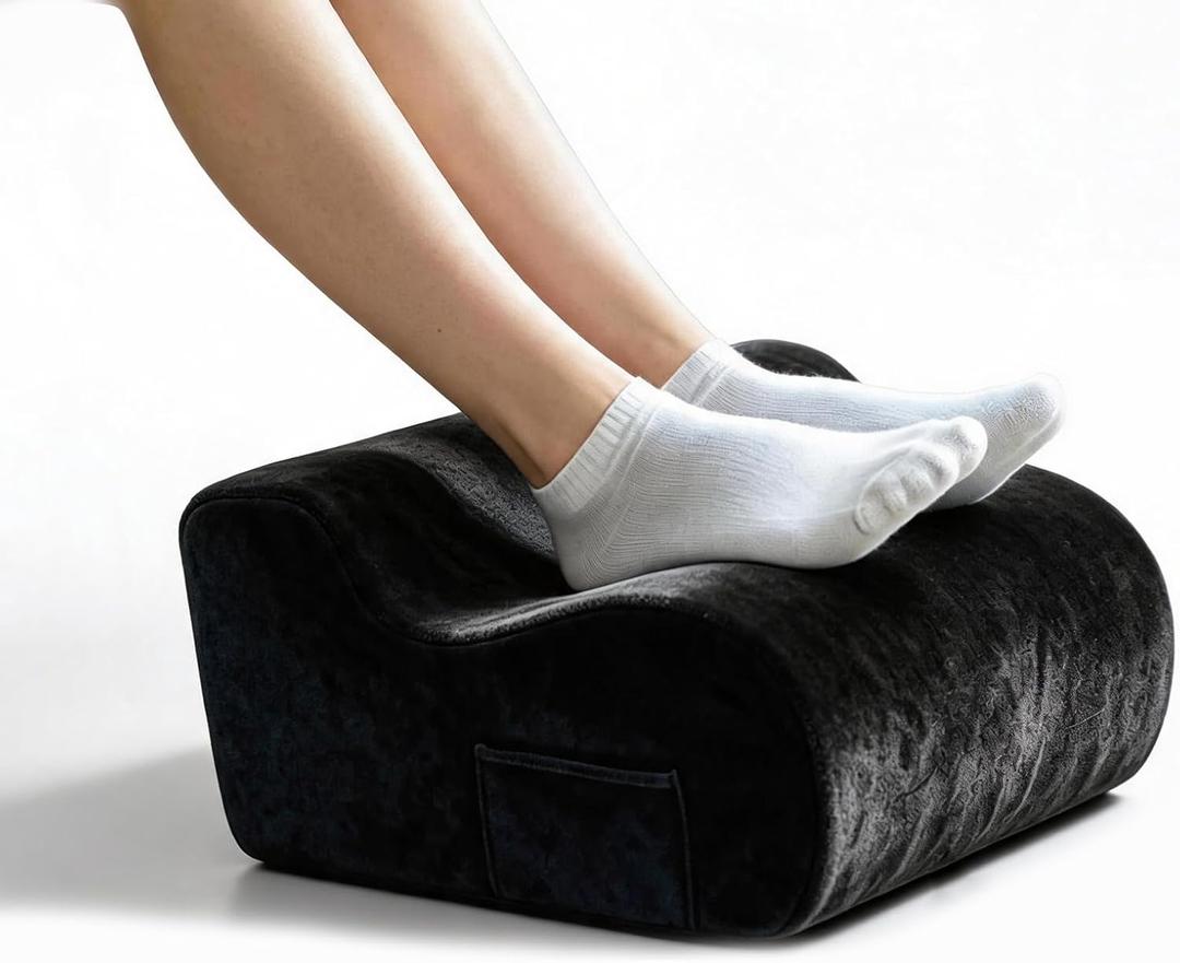 Foot Rest for Under Desk at Work,Used to Support The Feet (Black, 001)