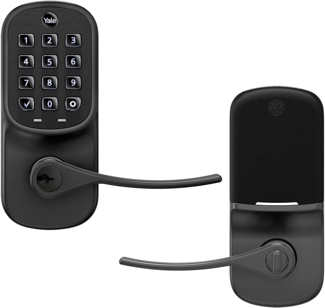 Yale Assure Lever Keypad with Z-Wave in Black Suede
