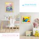 [1 Pack] Kids Art Frames, 10x12.5 Front Opening Kids Artwork Frames Changeable, Displays 8.5x11 With Mat and 10x12.5 Without Mat, Holds 50 Pcs, for 3D Picture, Crafts, Hanging Art, Portfolio Storage