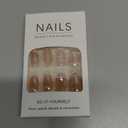 French Tip Chrome Short Press on Nails Almond Medium Fake Nails with Mirror Designs Glossy Glue on Acrylic Nails Nude Full Cover False Nails for Women (Colorful-001)