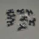 HOMOTEK 8 Pack Hinge Pin Black Door Stopper,Adjustable Deluxe Heavy Duty Door Stopper 2-1/2"x1-3/4,with Black Rubber Bumper Tips