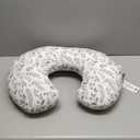 Boppy Original Nursing Pillow, Gray Taupe Leaves, Ergonomic Nursing Essentials for Bottle and Breastfeeding, Firm Fiber Fill, with Removable Pillow Cover, Machine Washable